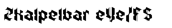 Zkalpelbar eYe/FS font preview